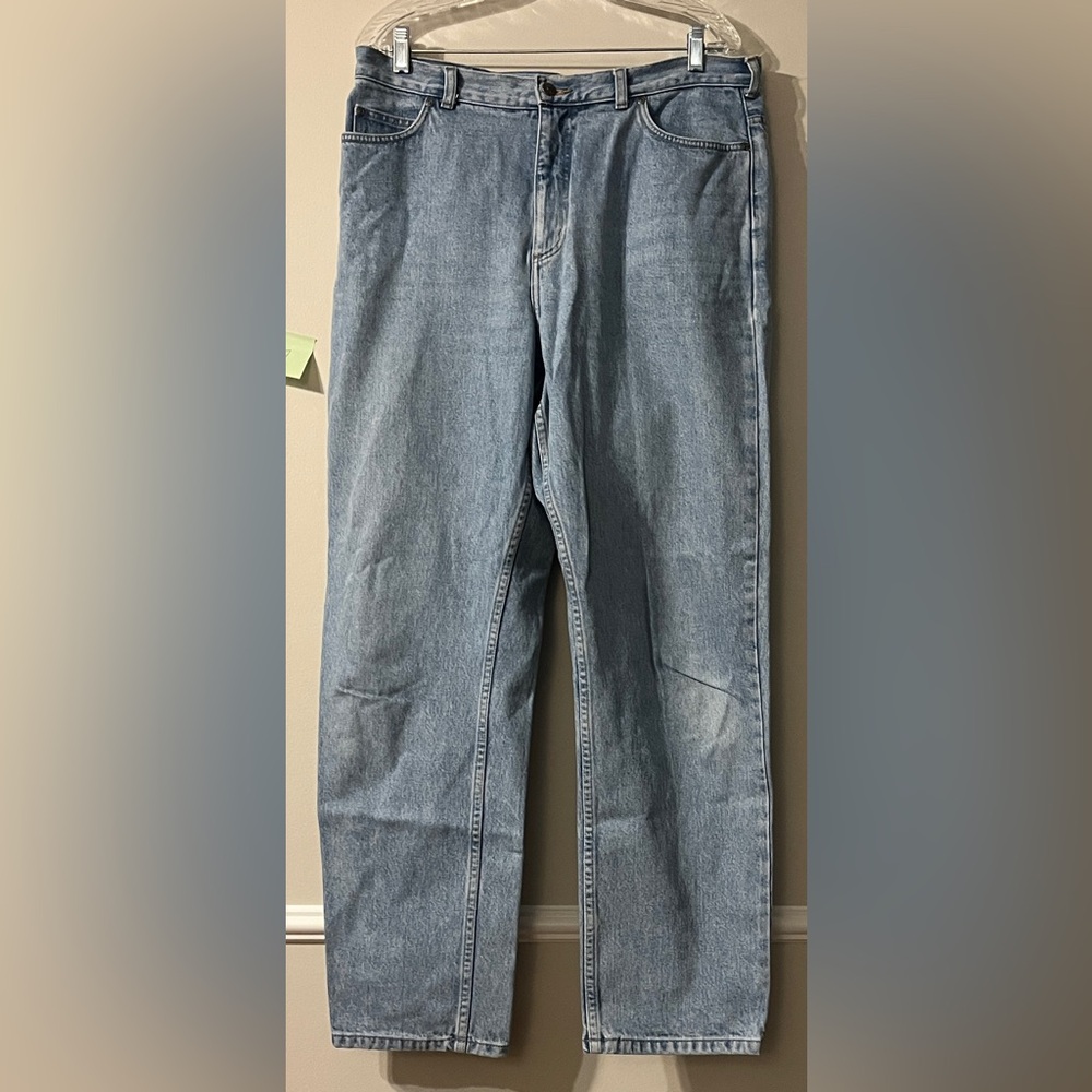 Vintage Y2K Lands End Mom Blue Jeans Size 16 Light Wash